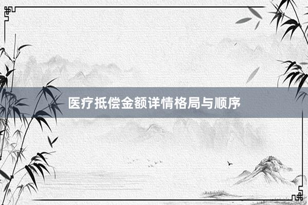 医疗抵偿金额详情格局与顺序